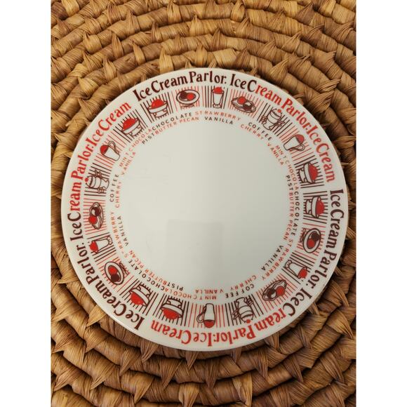 Vintage Ice Cream Parlor Set Of 2 Plates Ceramic 6.5" Multi National Silver Co. - Picture 3 of 9